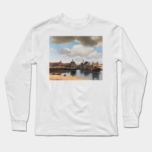 View of Delft - Johannes Vermeer Long Sleeve T-Shirt